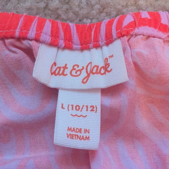 Cat and Jack Orange romper - Picture 2 of 3
